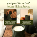 Woody Wood – Oud & Agarwood Olive Green Scented Candles