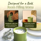 Large Natural Candle - Green Melon & Peppermint Scented Candles
