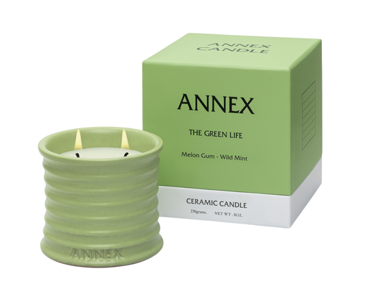 Large Natural Candle - Green Melon & Peppermint